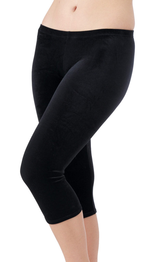 Samt Caprihose (glatter Samt)