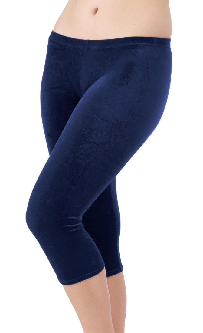 Samt Caprihose (glatter Samt)