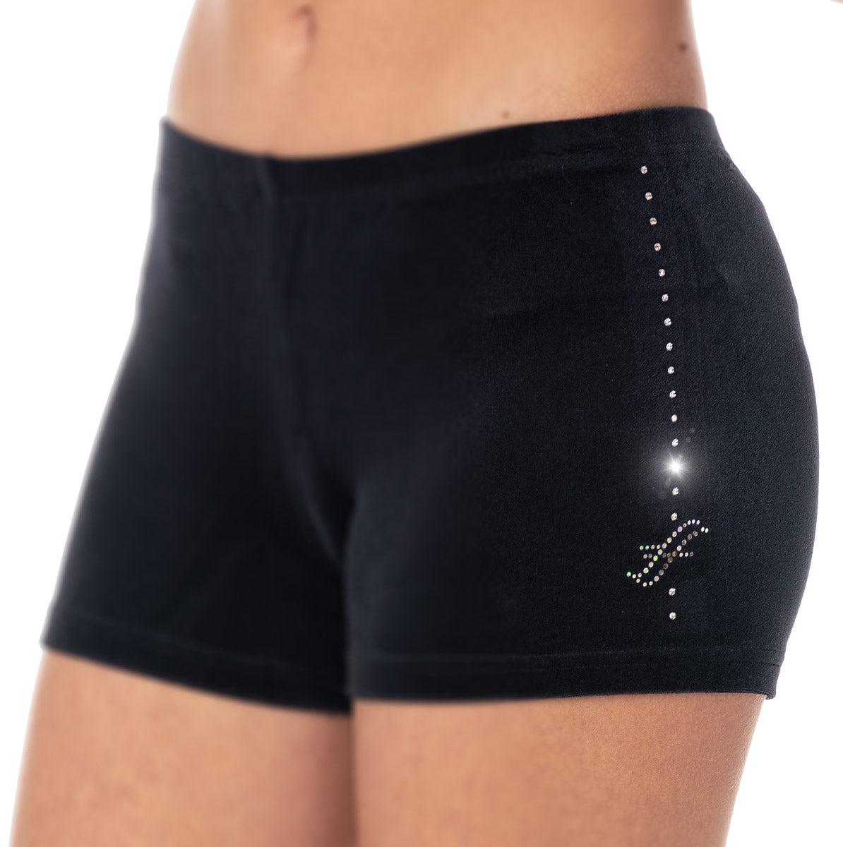 Samtshorty mit Swarovski-Strass